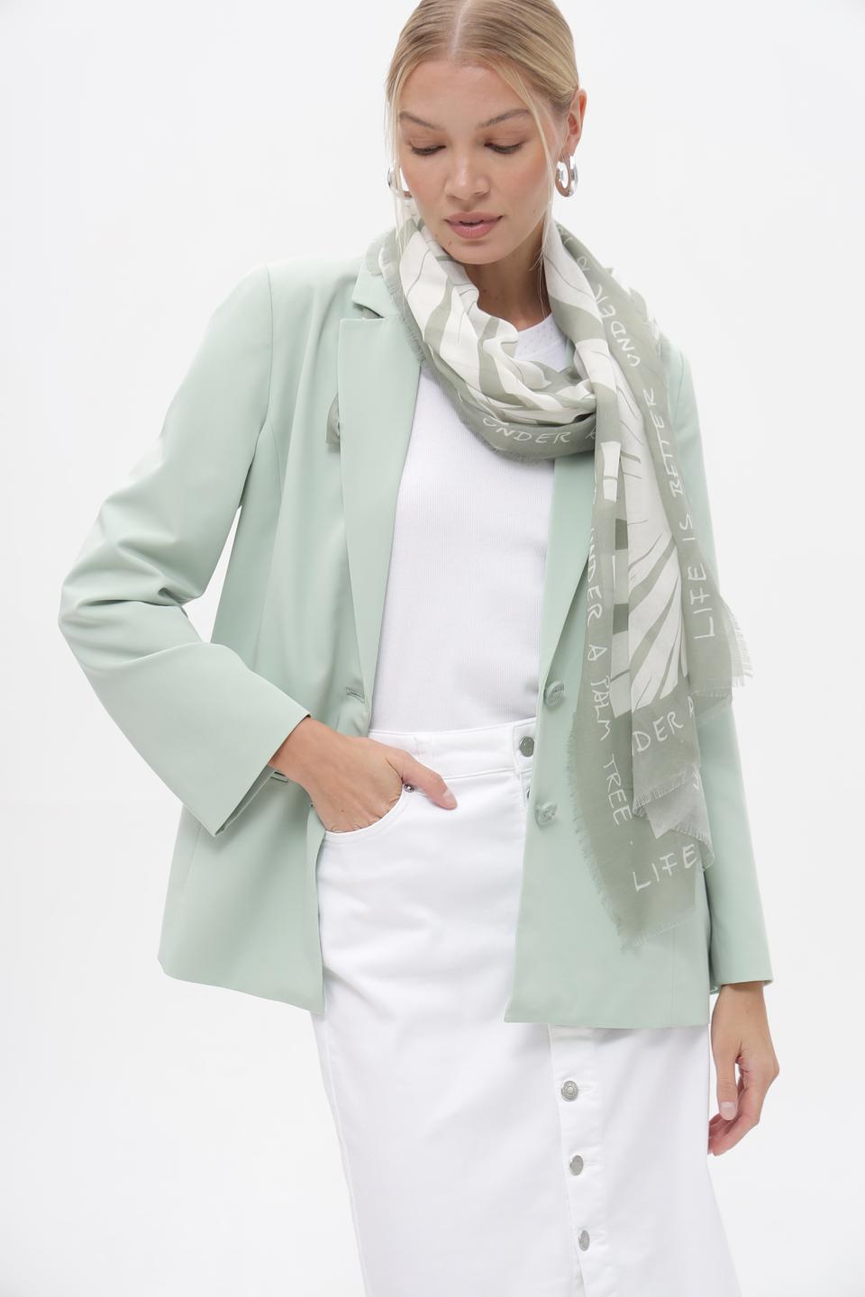 Шарф Oui с принтом