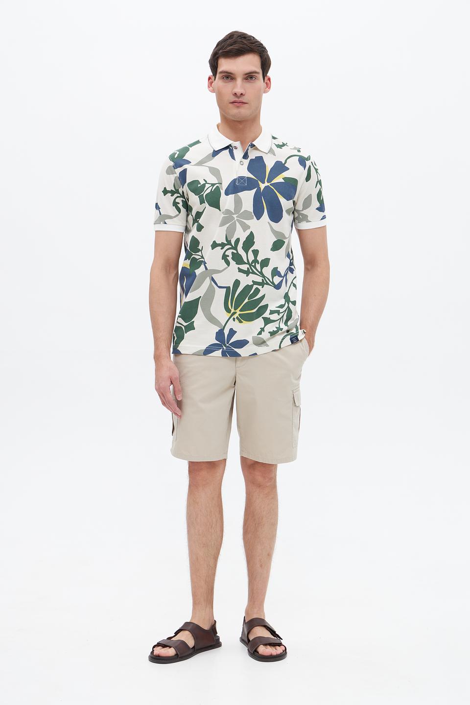 Поло Lerros с цветочным принтом