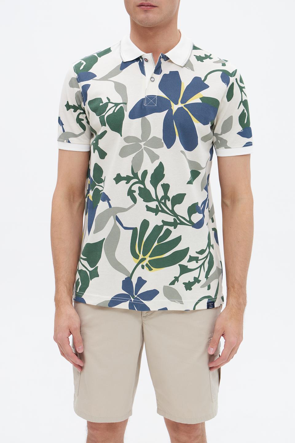Поло Lerros с цветочным принтом