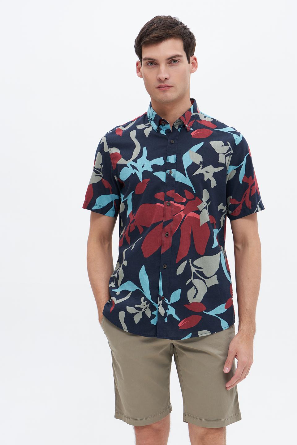 Рубашка кр Lerros с цветочным принтом