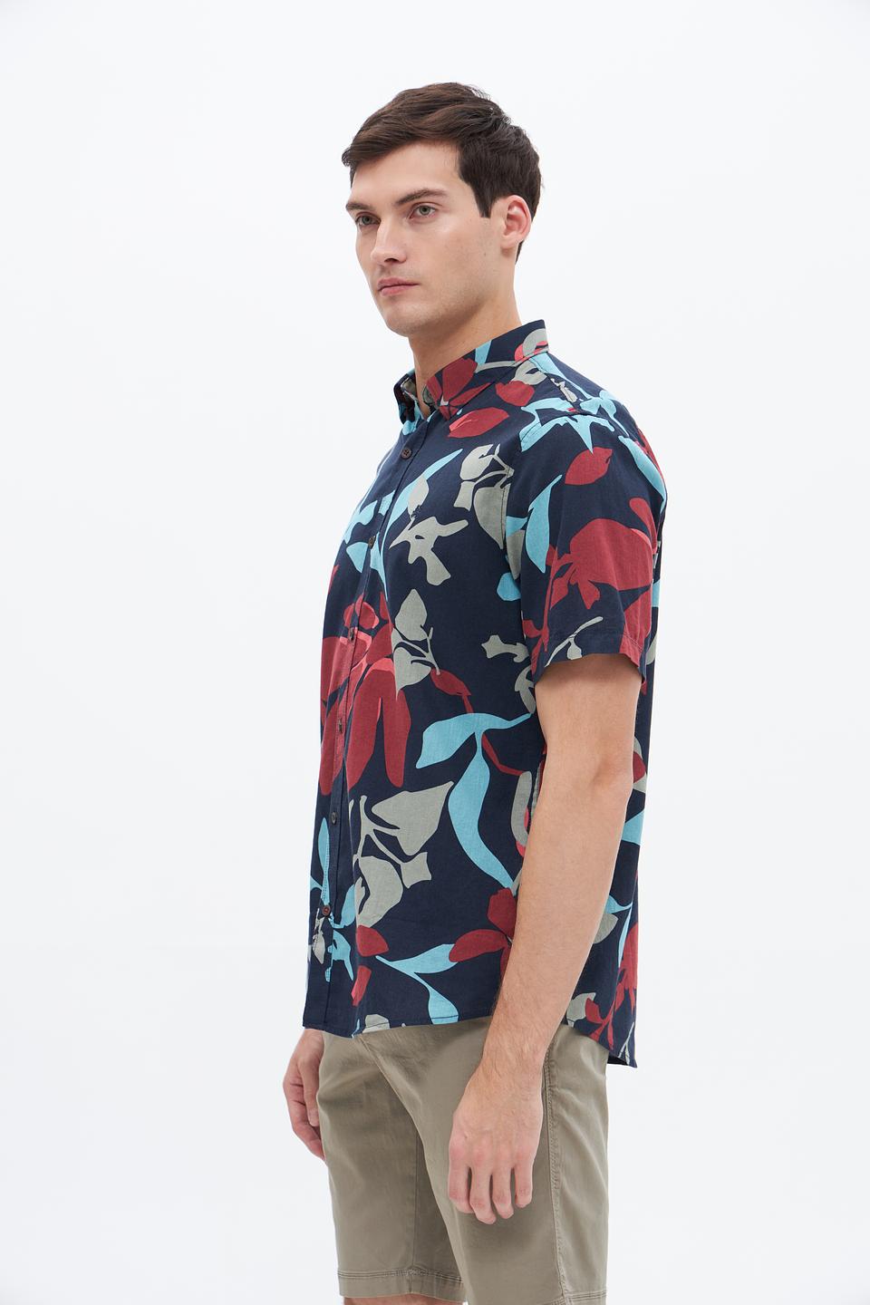 Рубашка кр Lerros с цветочным принтом