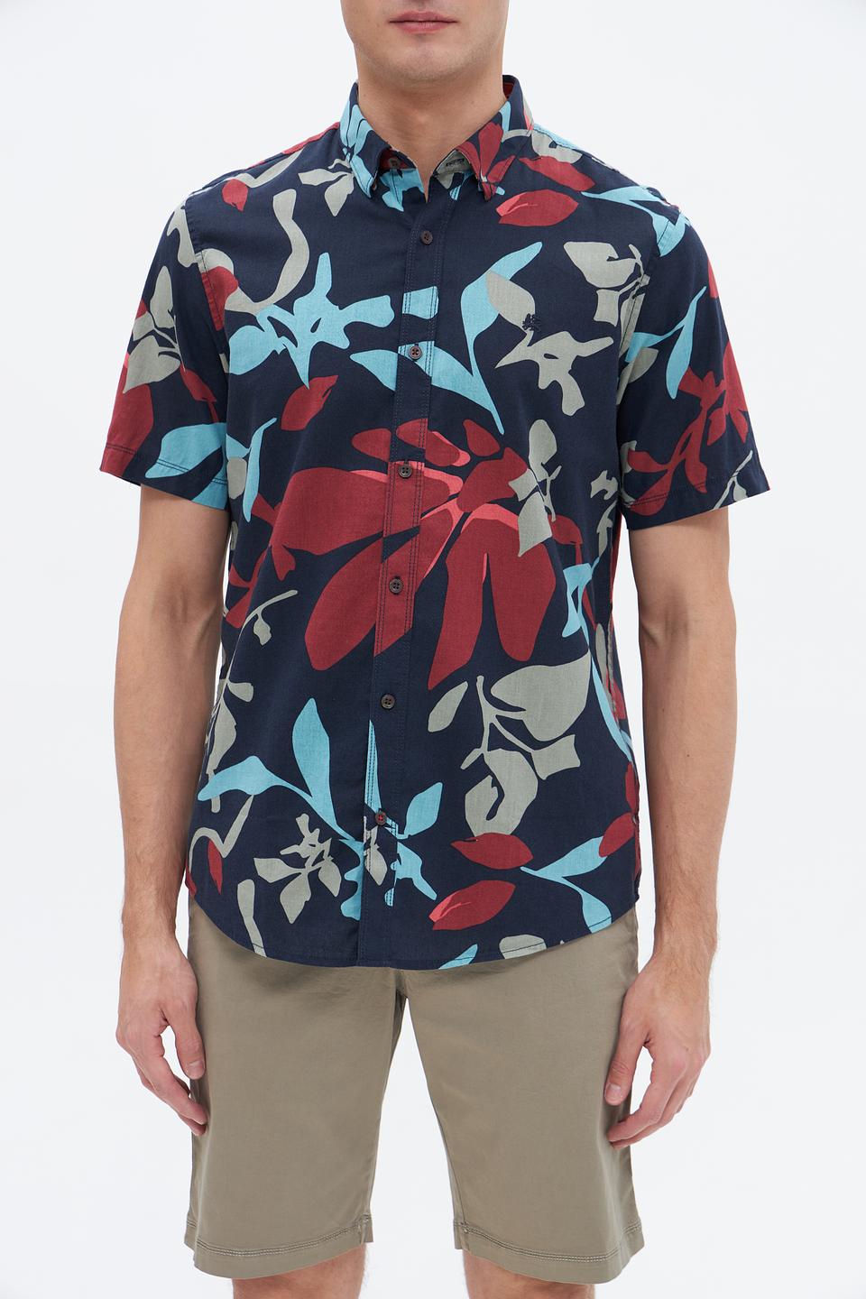 Рубашка кр Lerros с цветочным принтом