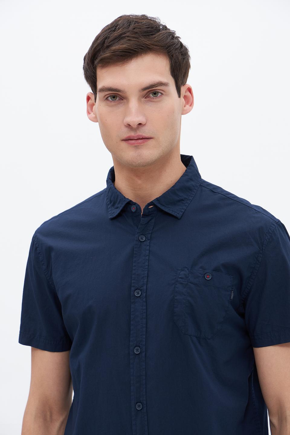 Рубашка кр Time Zone синяя