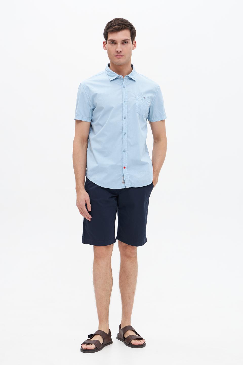 Рубашка кр Time Zone голубая