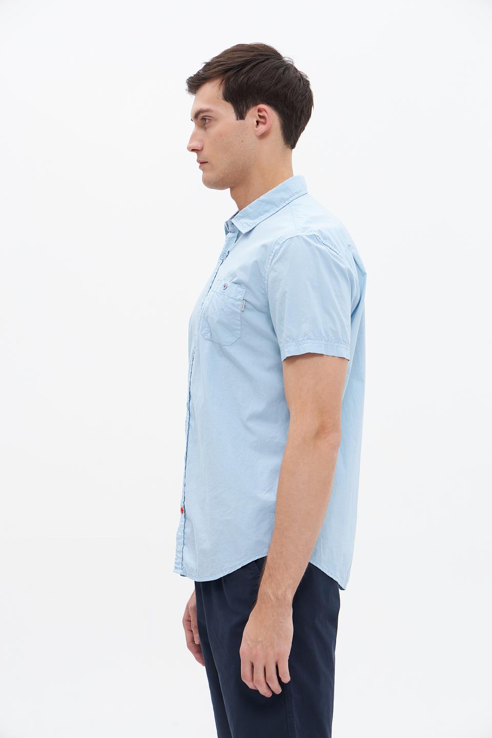 Рубашка кр Time Zone голубая