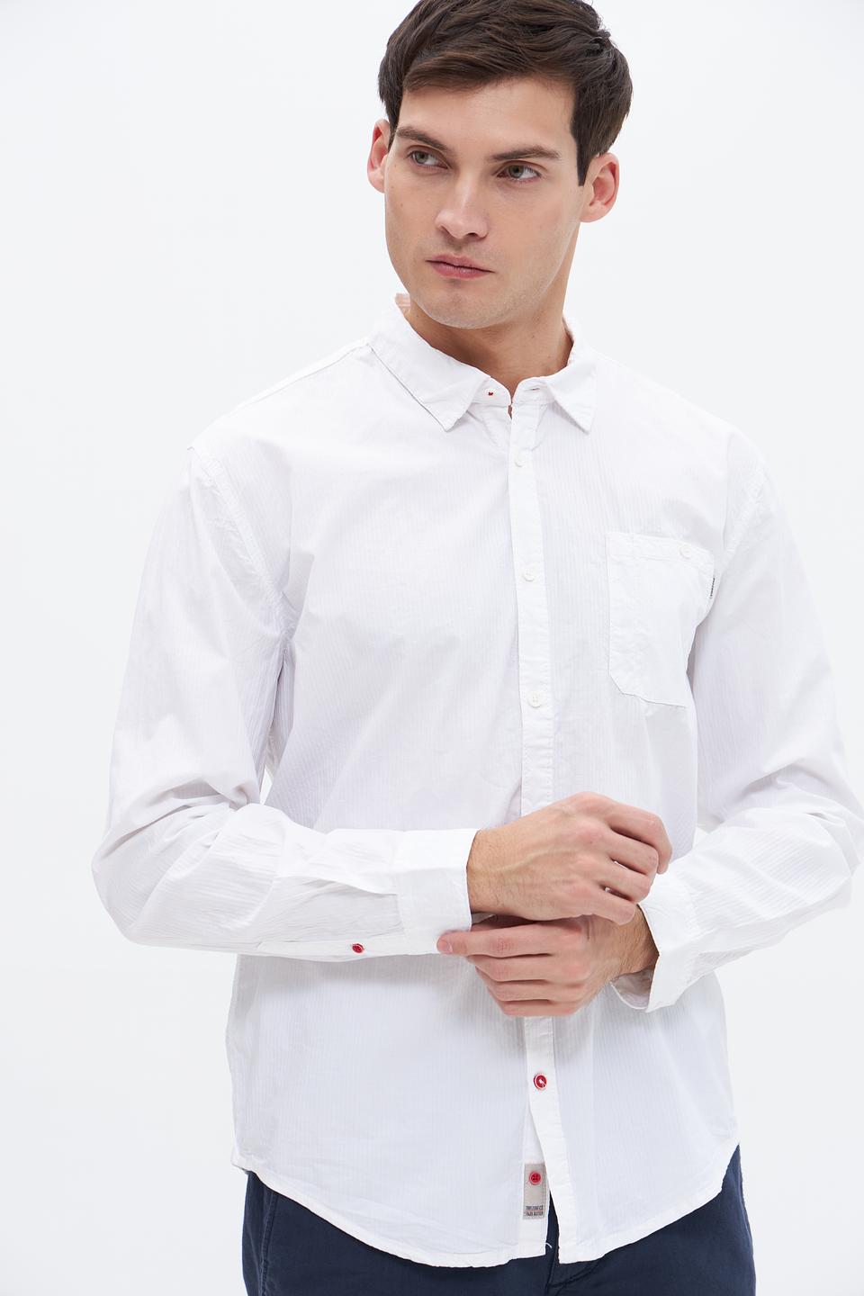 Рубашка Time Zone белая с длинным рукавом