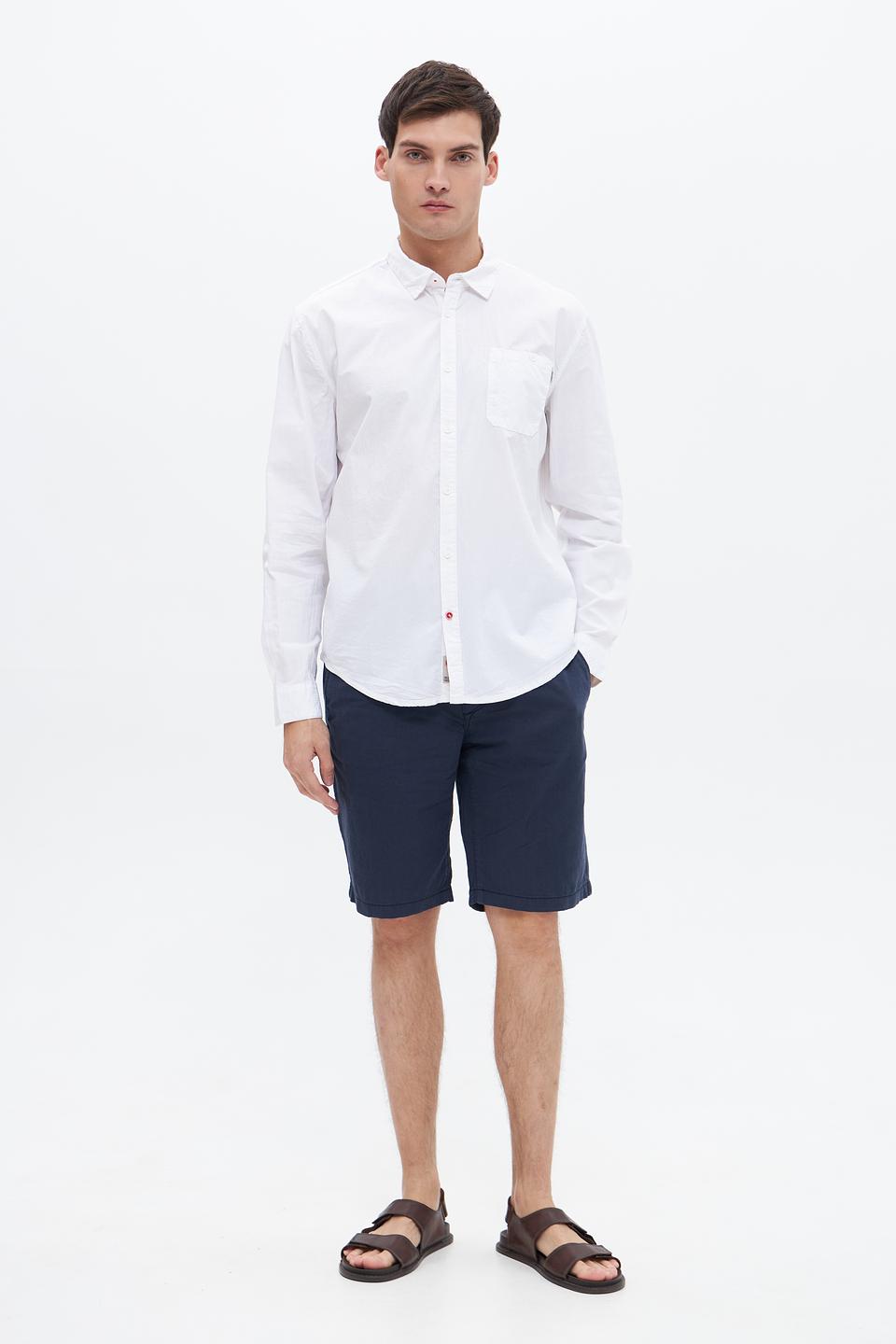 Рубашка Time Zone белая с длинным рукавом