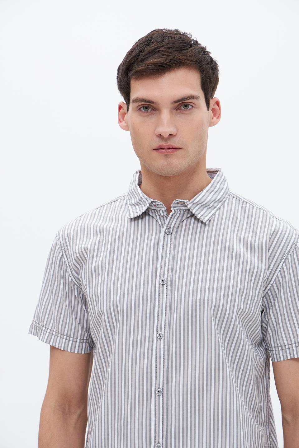 Рубашка кр Time Zone в полоску