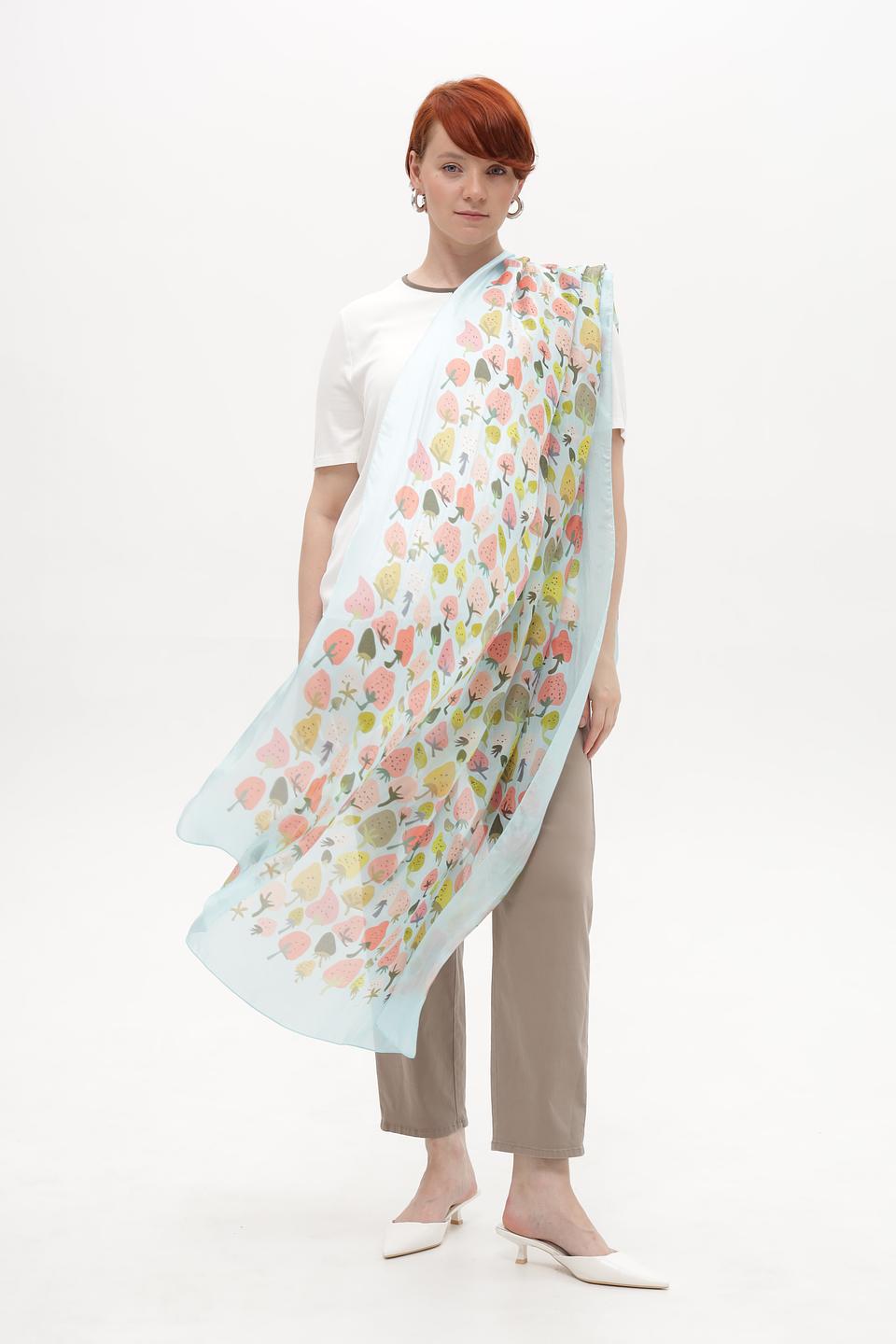 Шарф Fraas с принтом «Листья»