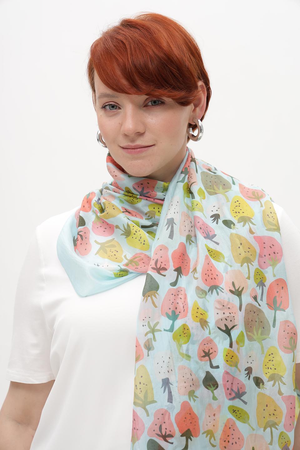 Шарф Fraas с принтом «Листья»