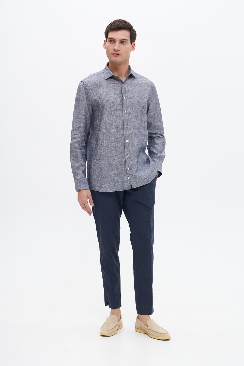 Брюки Bugatti темно-синие с завязками