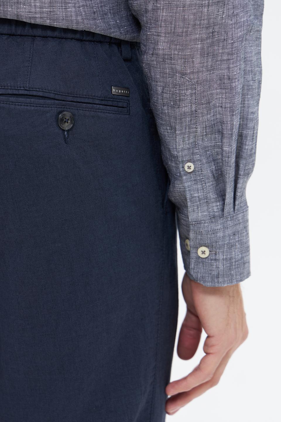 Брюки Bugatti темно-синие с завязками