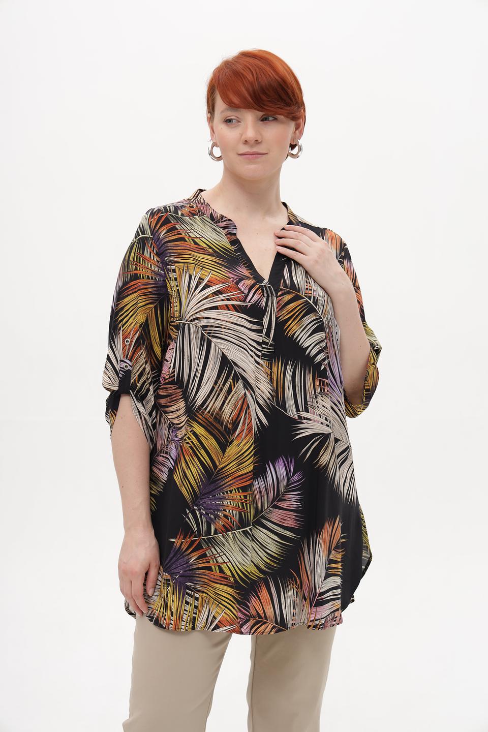 Блузка Doris Streich с тропическим принтом
