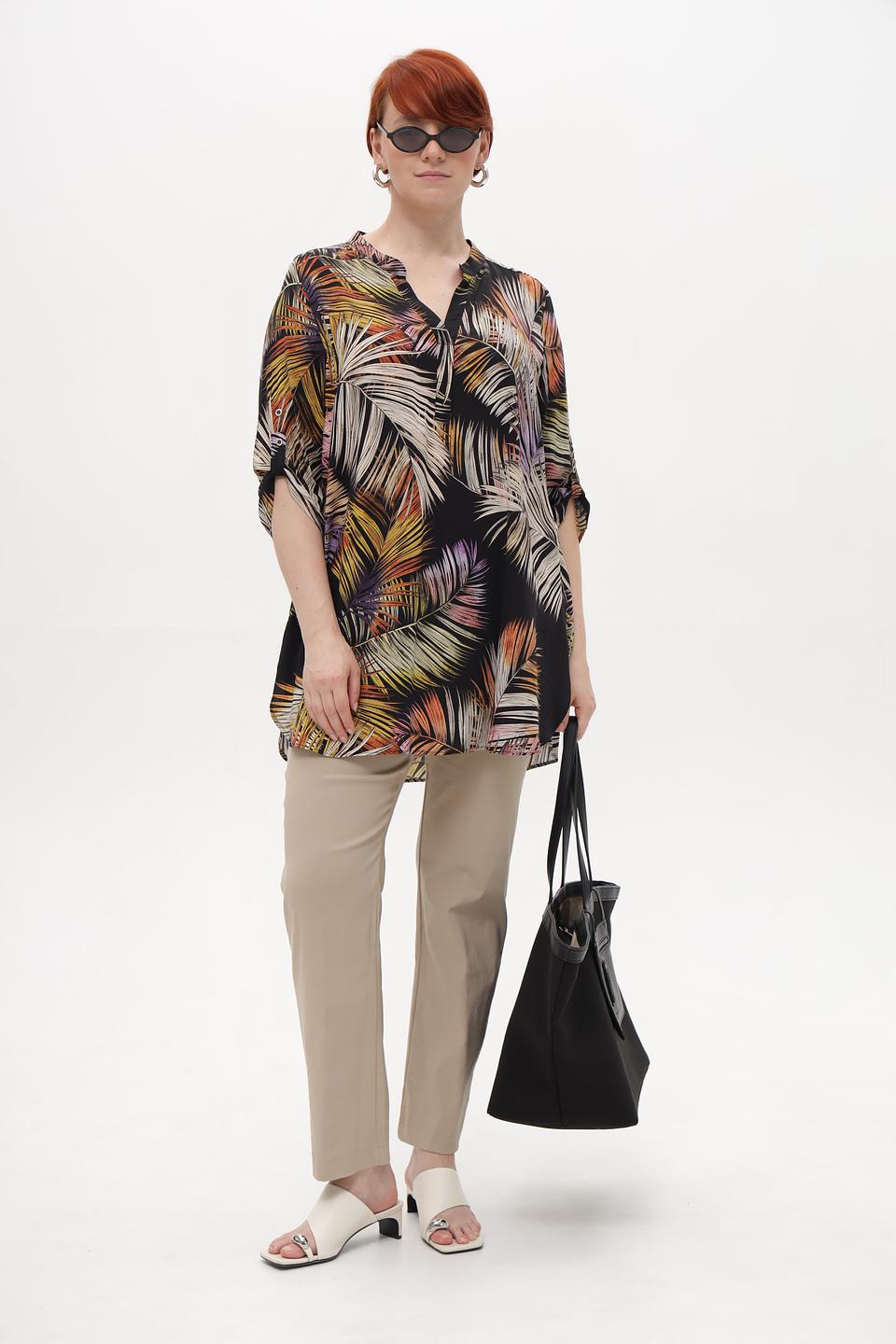 Блузка Doris Streich с тропическим принтом