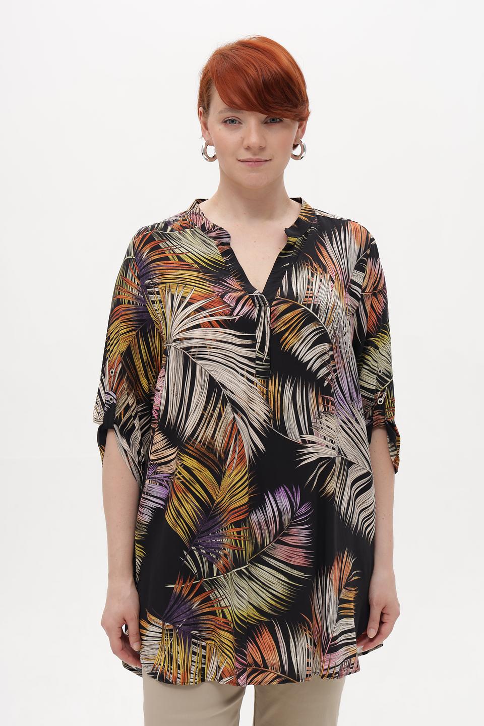 Блузка Doris Streich с тропическим принтом