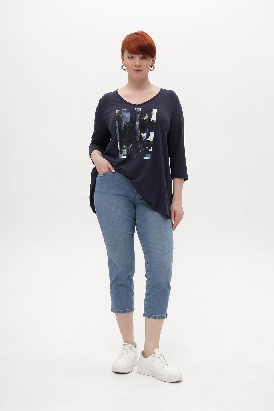 Джинсы укороченные Lebek голубые