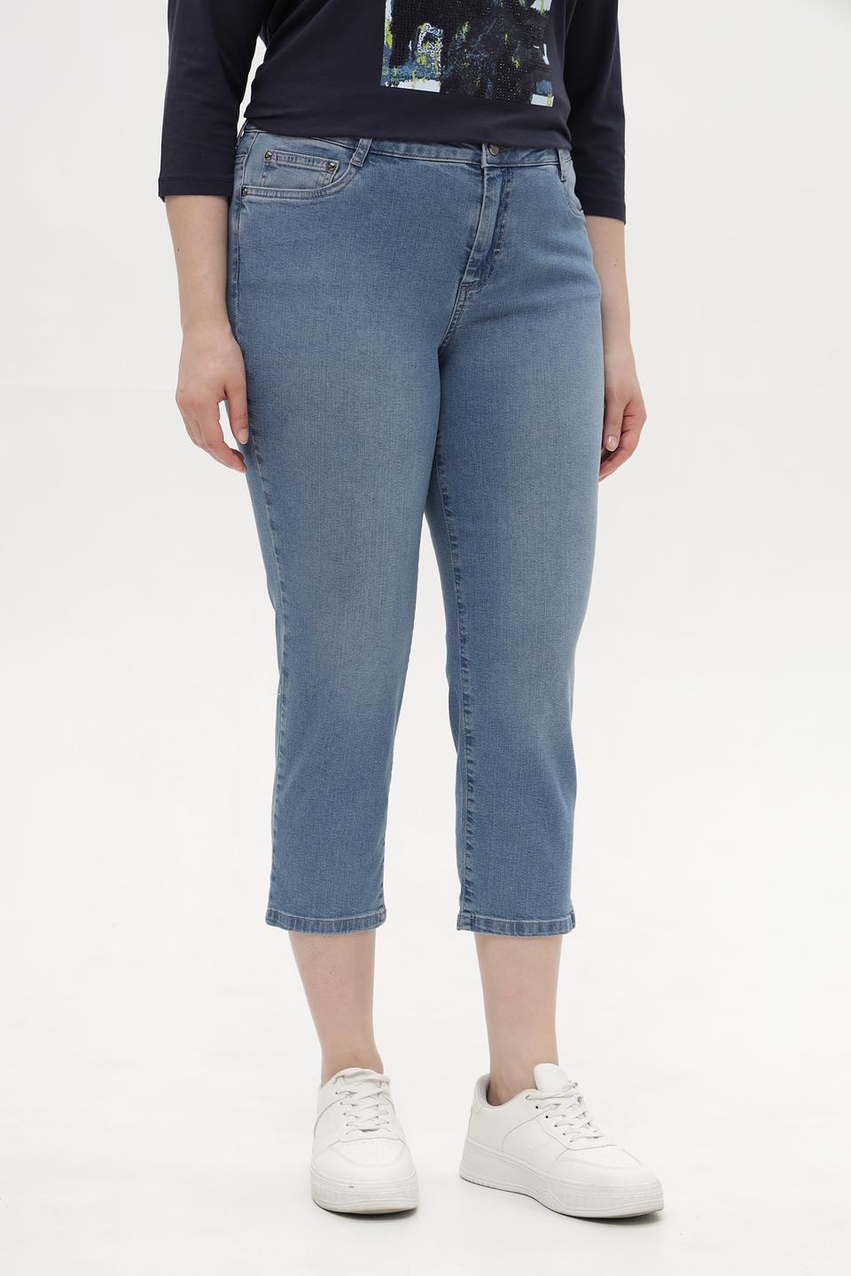 Джинсы укороченные Lebek голубые