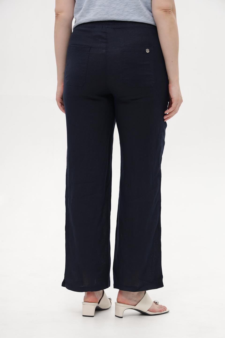 Брюки Lebek из льна тёмно-синие