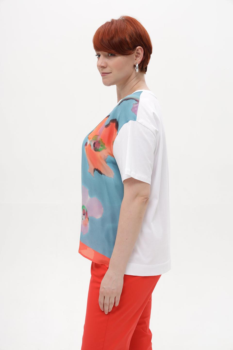 Футболка Luisa Cerano с цветочным принтом