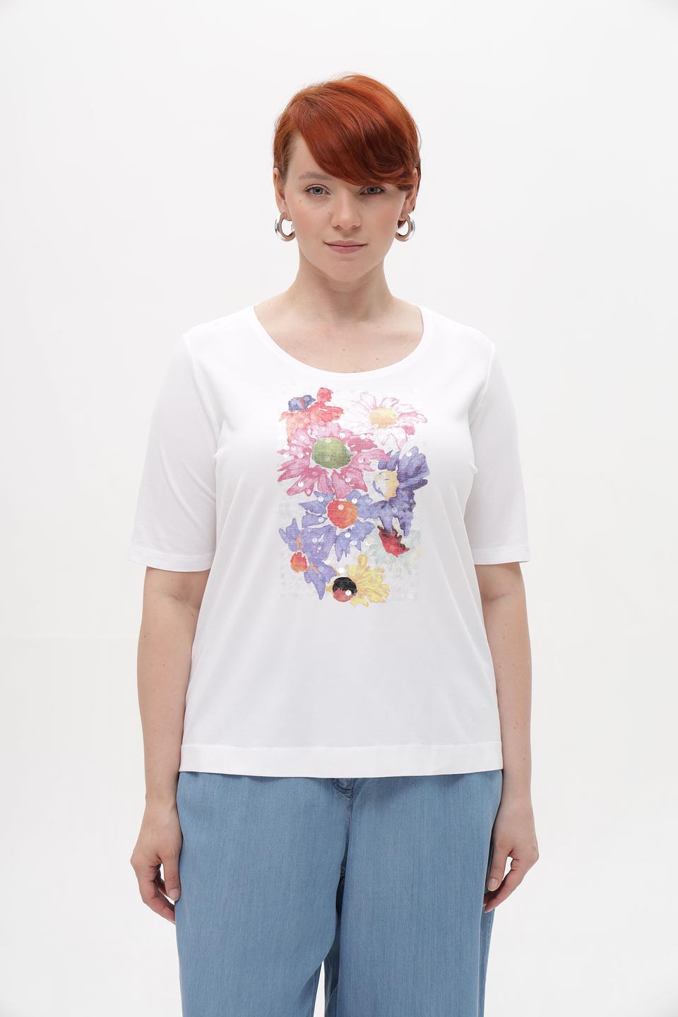 Футболка Samoon с цветочным принтом