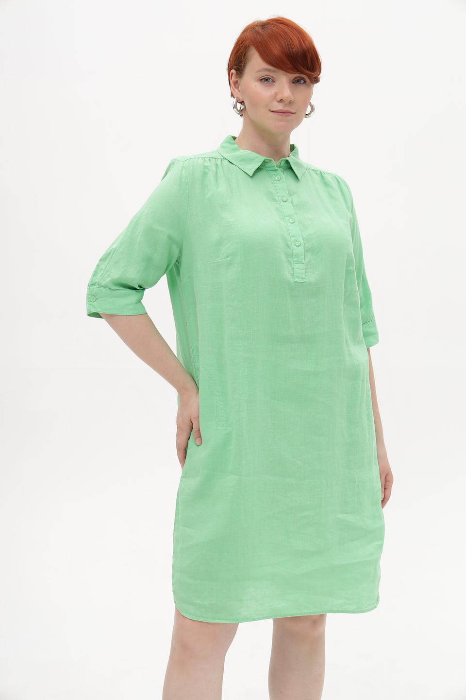 Платье льняное Lebek мятное