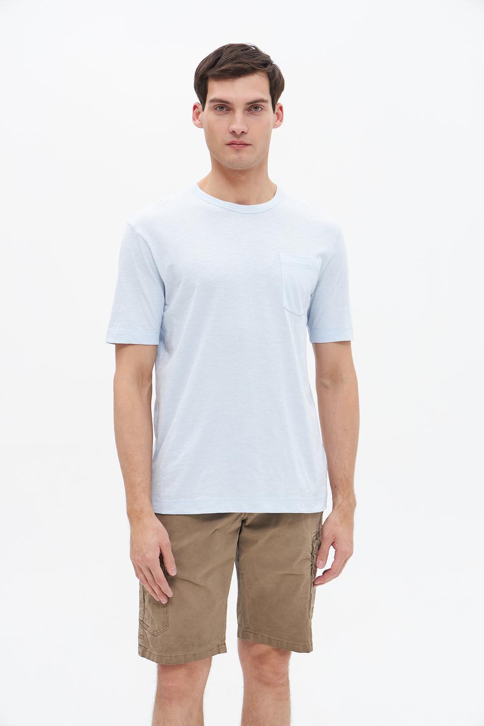 Футболка Marc O Polo голубая с карманом