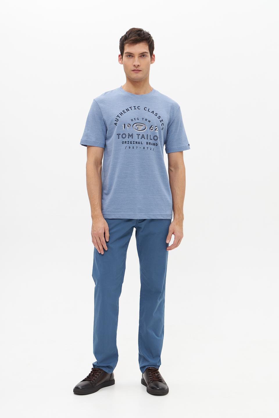 Футболка Tom Tailor Authentic Classics голубая