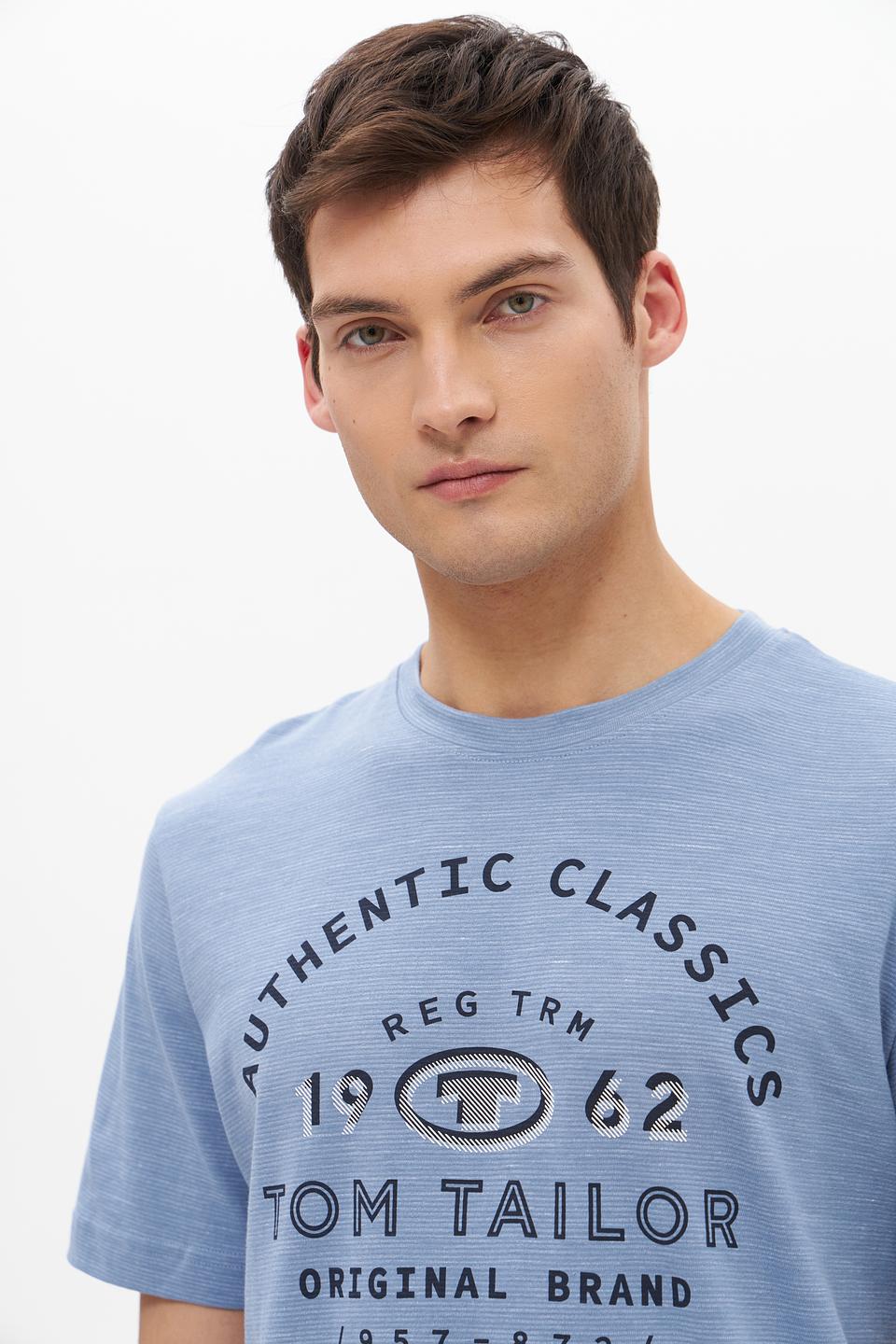 Футболка Tom Tailor Authentic Classics голубая