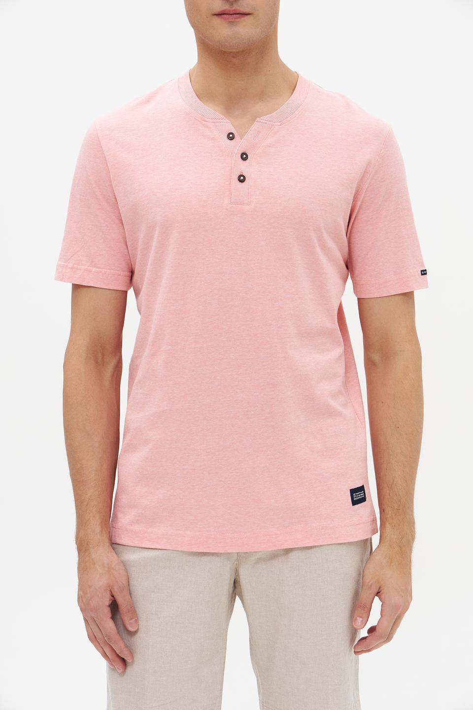 Футболка Tom Tailor с планкой розовый