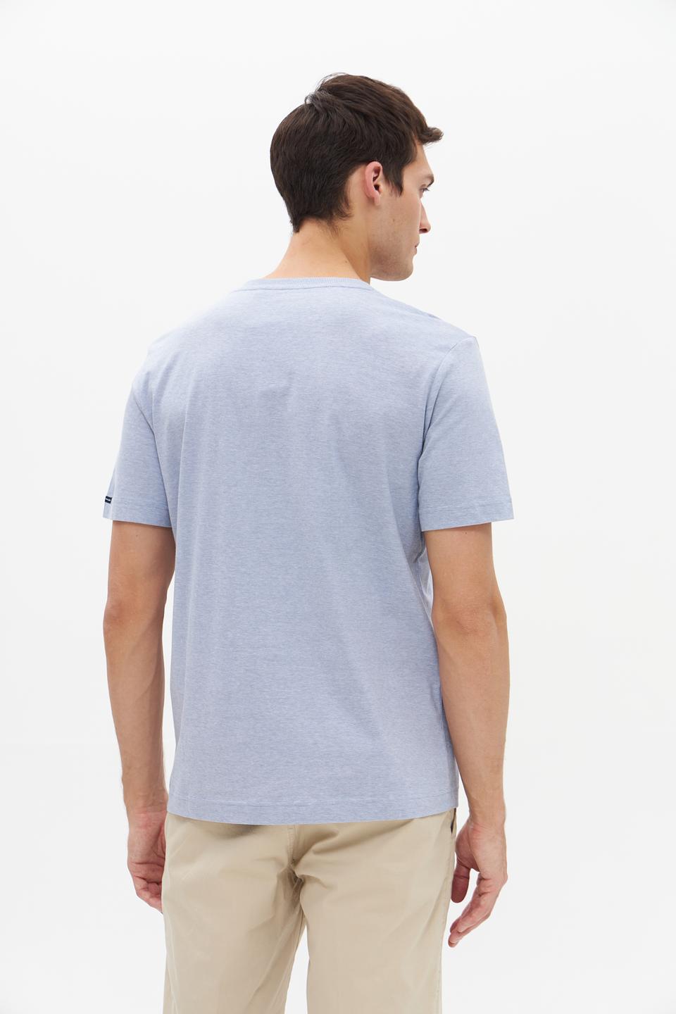 Футболка Tom Tailor с планкой светло-голубая