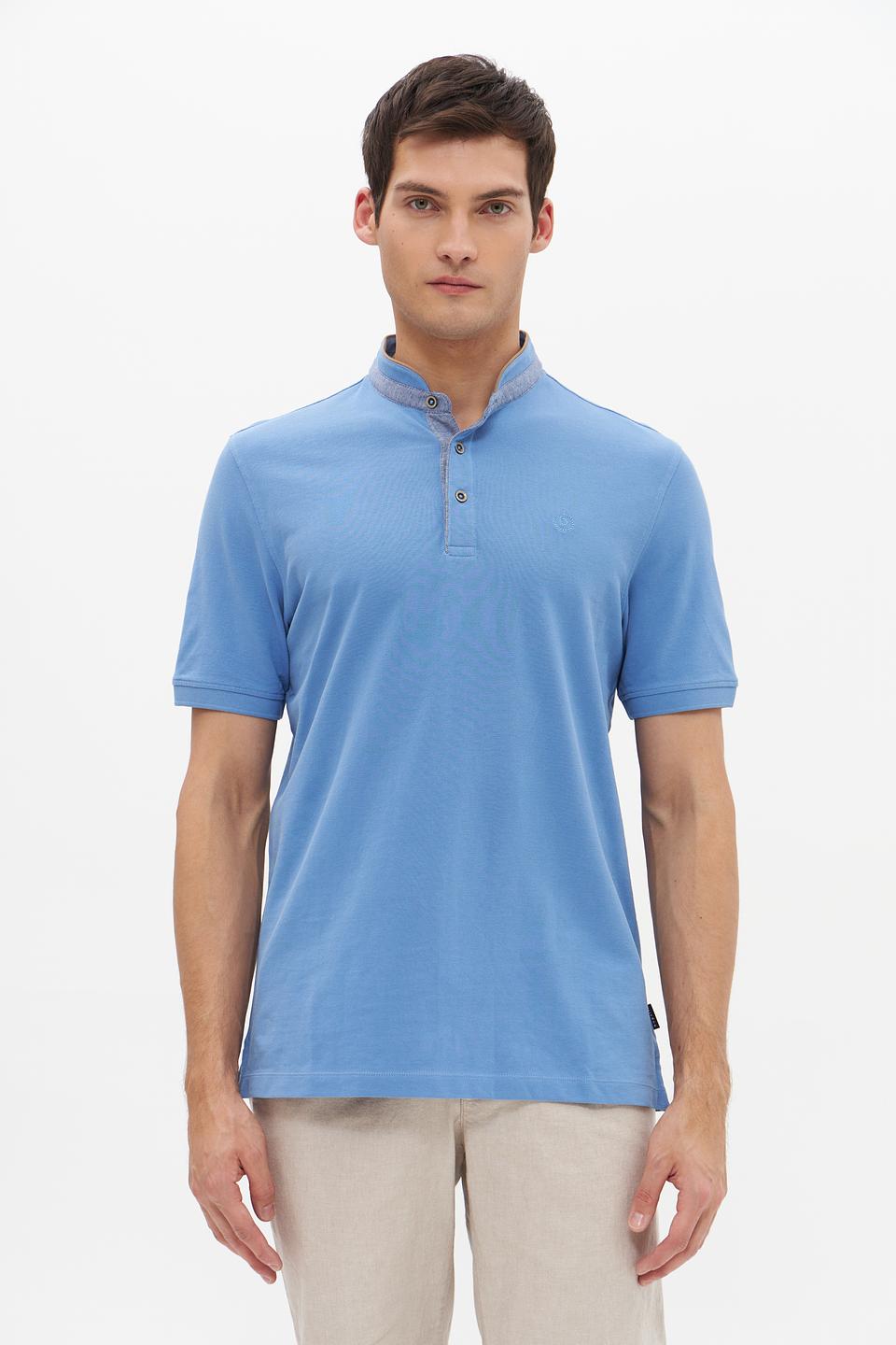 Поло Bugatti голубое