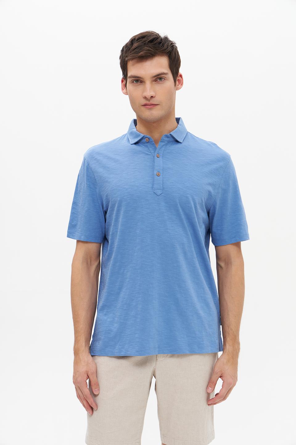 Поло Bugatti мужское голубое