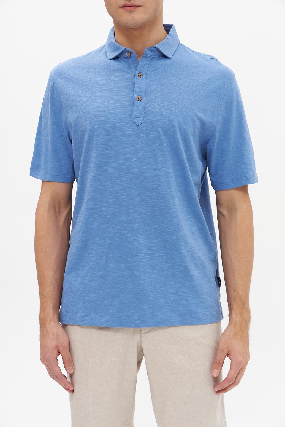 Поло Bugatti мужское голубое