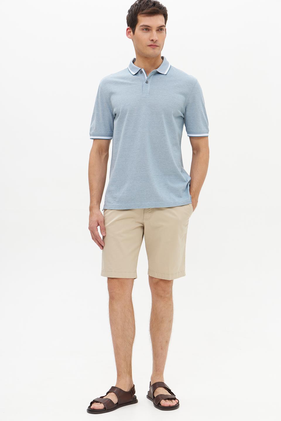 Поло Bugatti светло-голубое