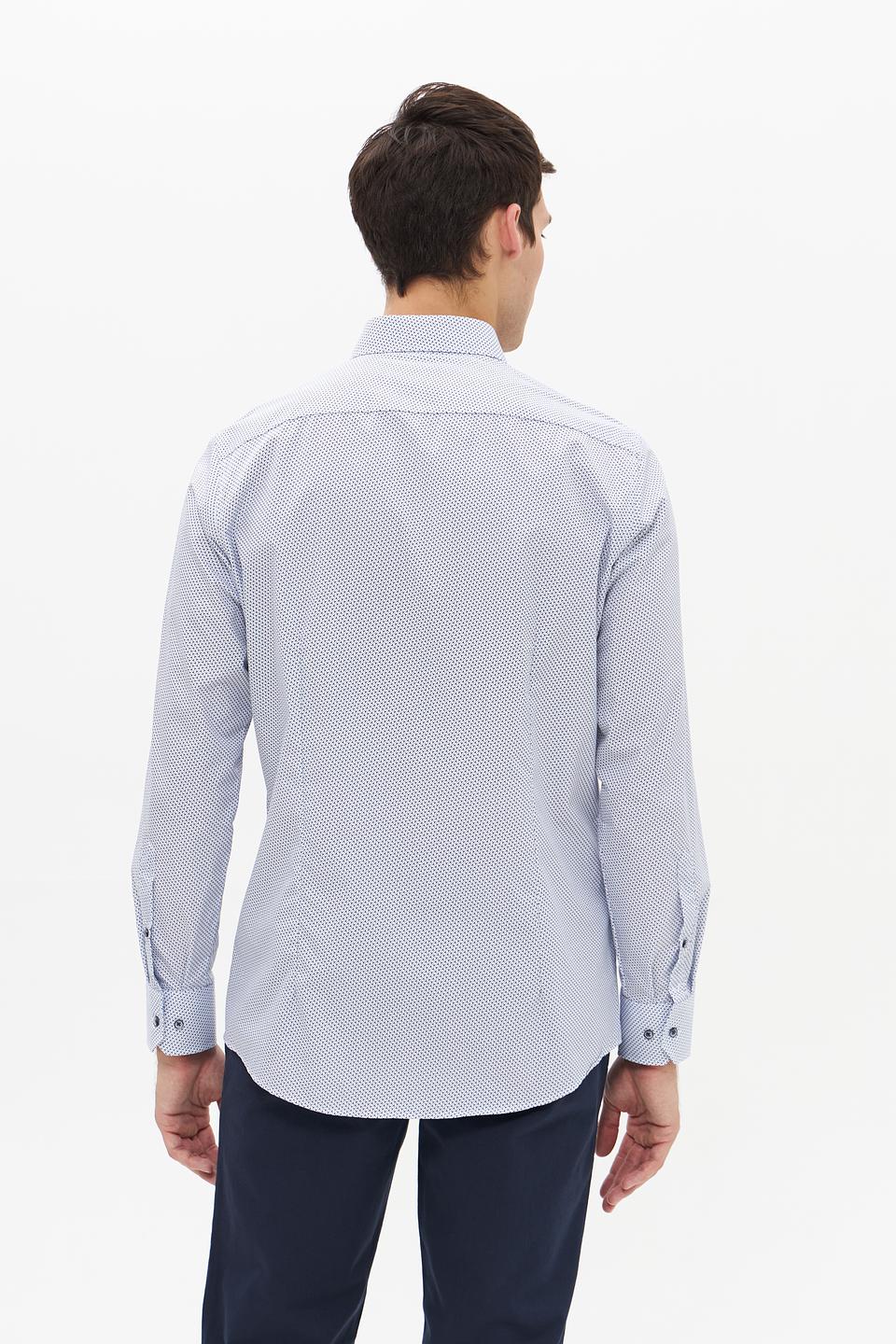 Рубашка Venti с принтом голубая