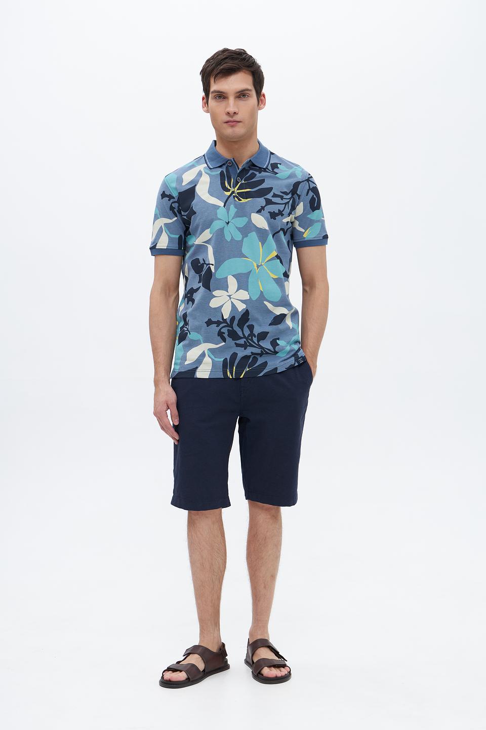 Поло Lerros с цветочным принтом