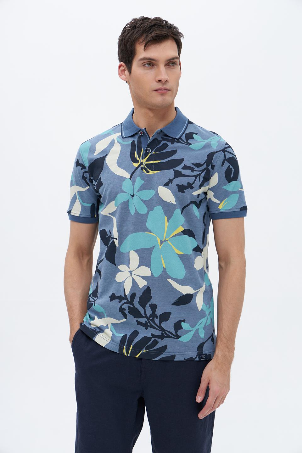 Поло Lerros с цветочным принтом