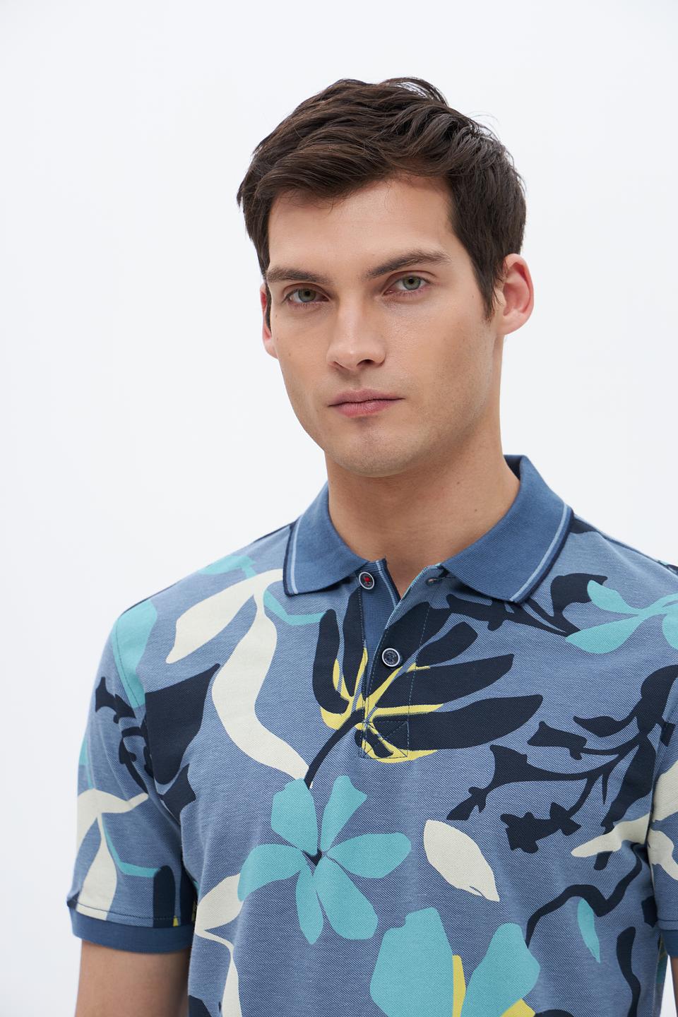 Поло Lerros с цветочным принтом