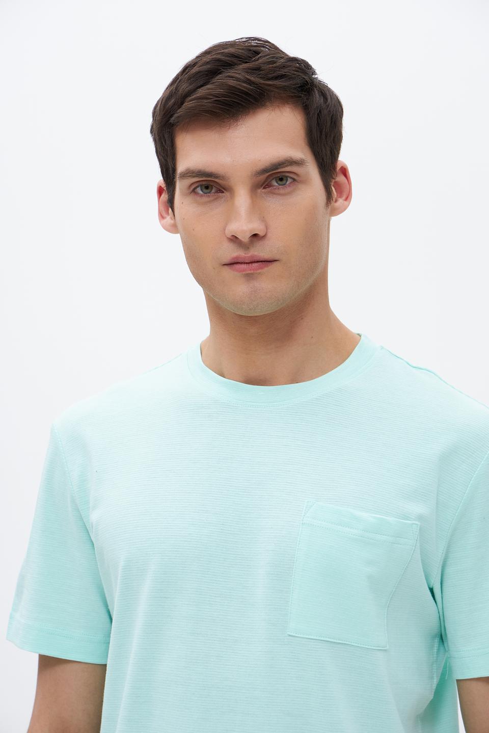 Футболка Tom Tailor мятная с карманом