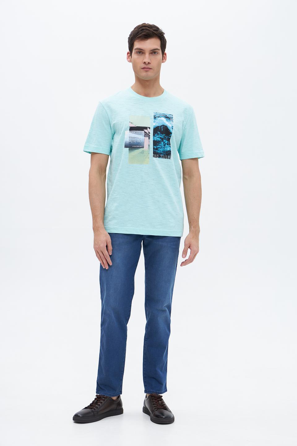 Футболка Tom Tailor с принтом мятная