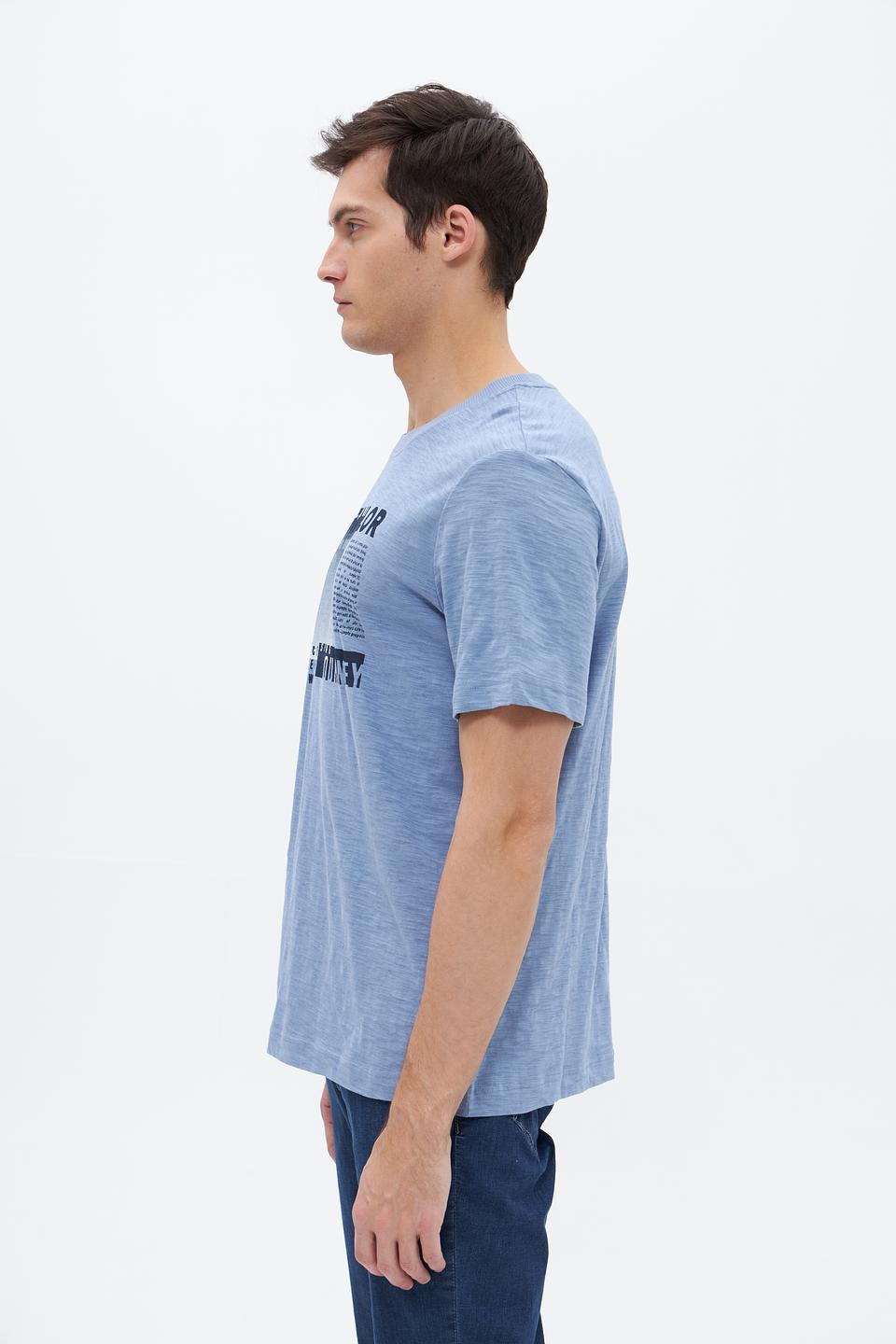 Футболка Tom Tailor с принтом голубая