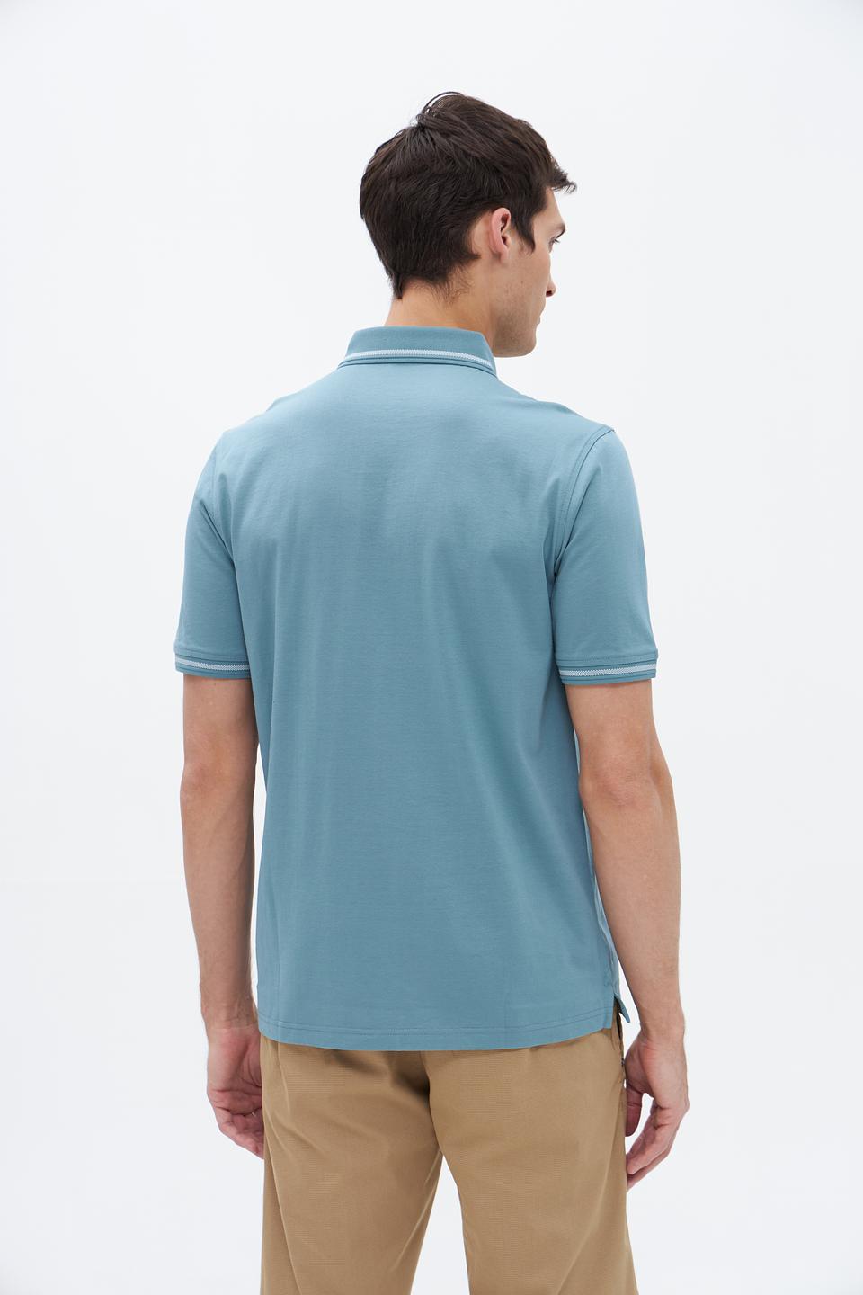 Поло Bugatti мужское бирюзовое