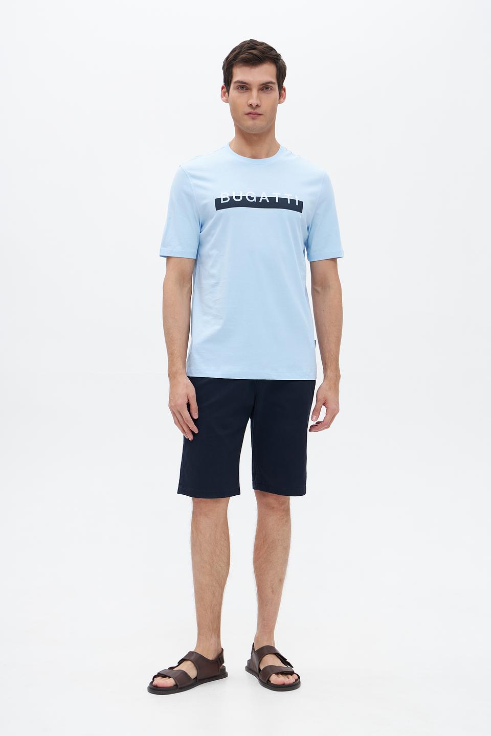 Футболка Bugatti голубая с логотипом
