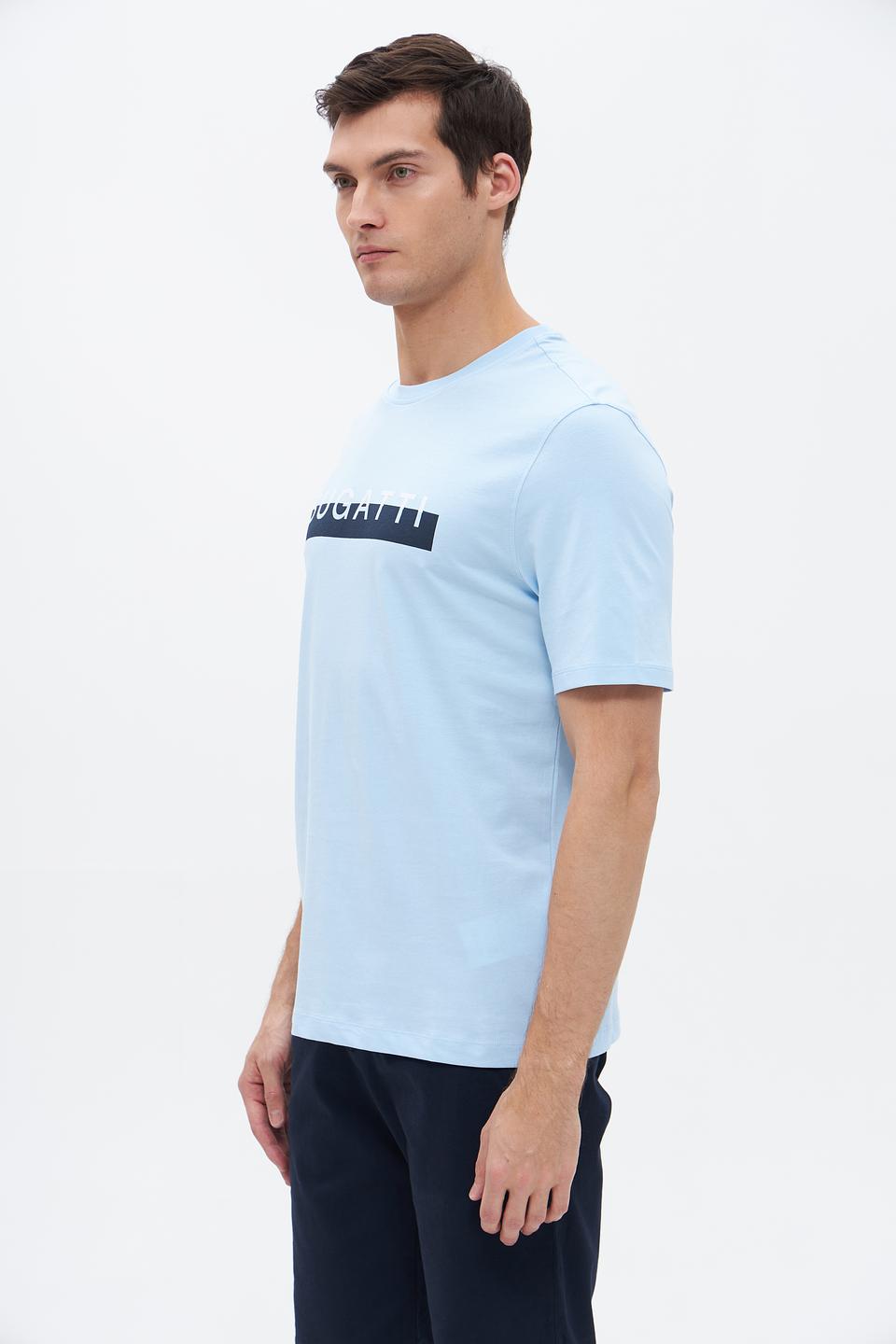 Футболка Bugatti голубая с логотипом