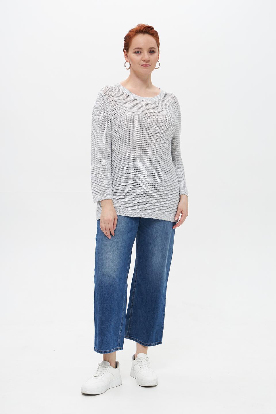 Пуловер Lebek светло-серый