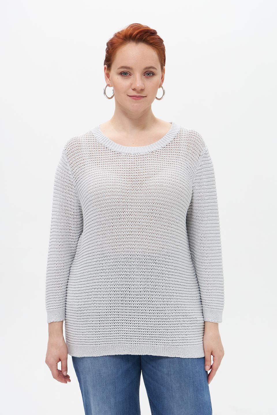 Пуловер Lebek светло-серый