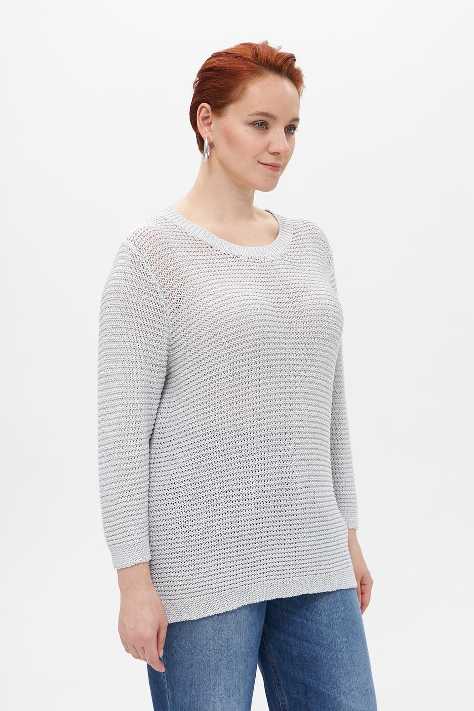 Пуловер Lebek светло-серый