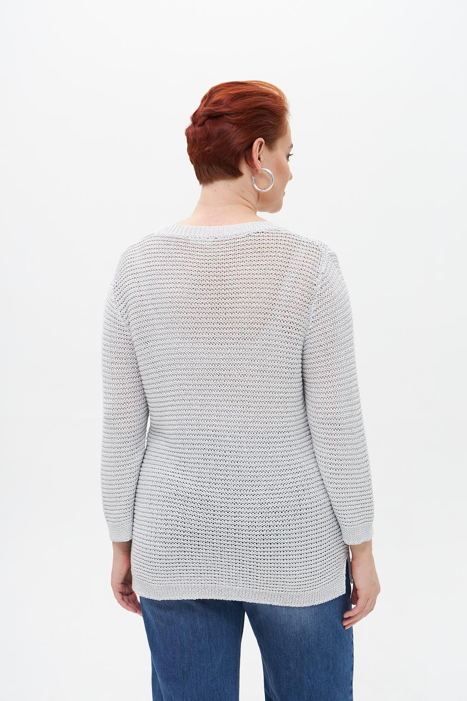 Пуловер Lebek светло-серый