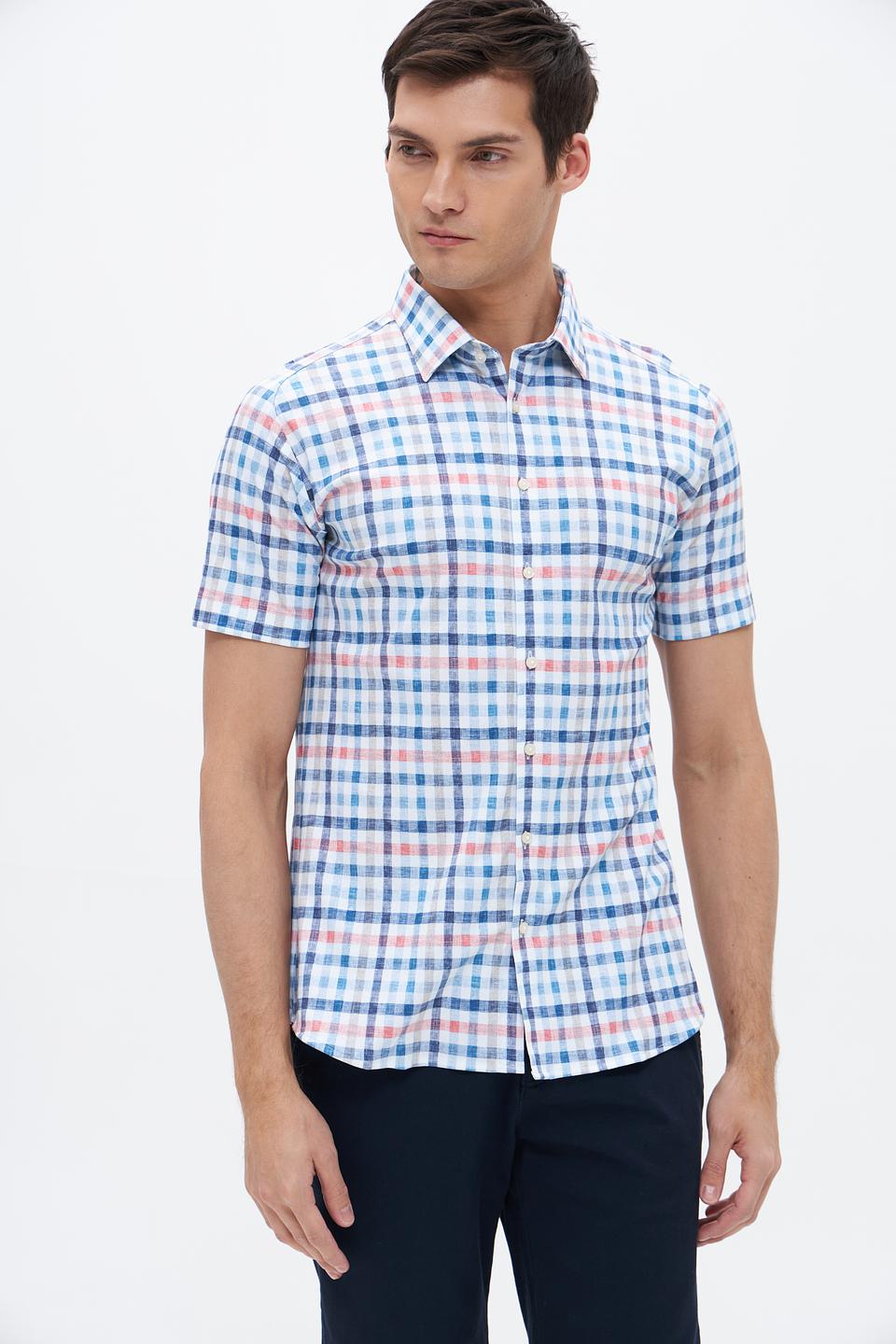 Рубашка кр Desoto в клетку