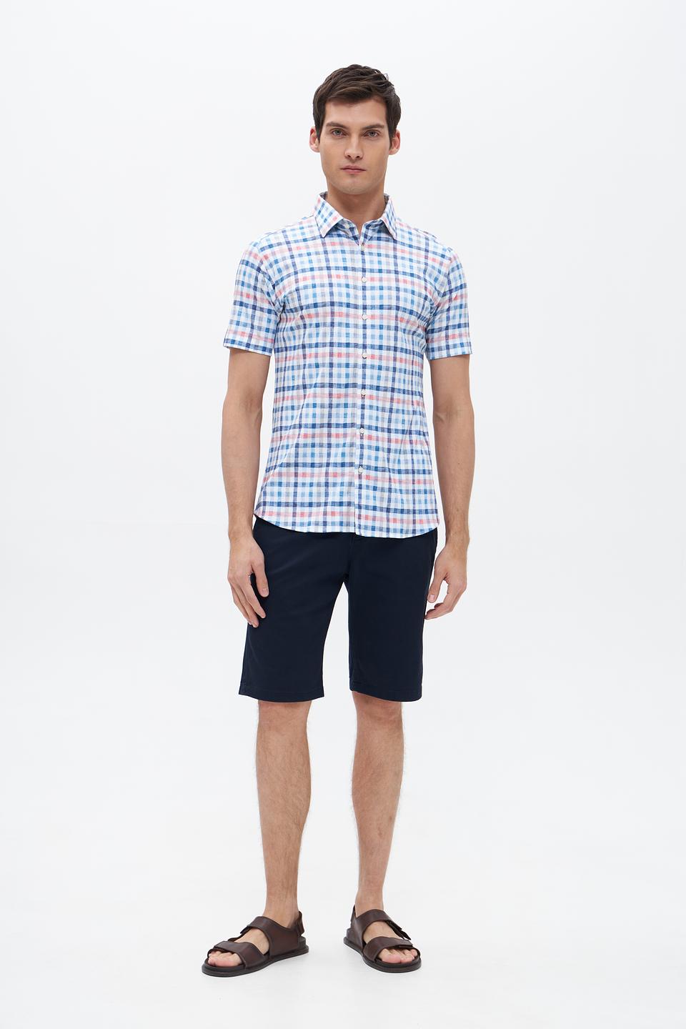 Рубашка кр Desoto в клетку